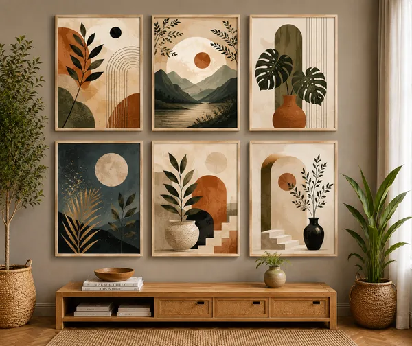 Abstract_Botanical_Print_Framed_Wall_Art_Set