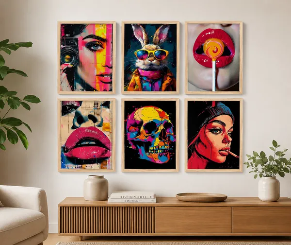 Wood_Pop_Art_Framed_Wall_Art_Set