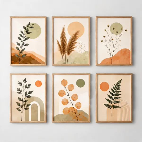 Wooden_Modern_Botanical_Set_Of_6_Wall_Art_Frames