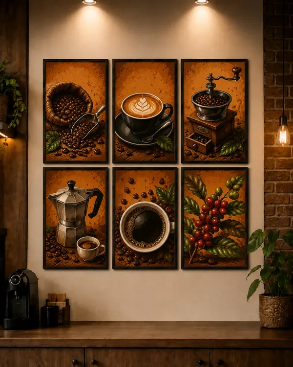 Brown_Coffee_Theme_Framed_Wall_Art_Set