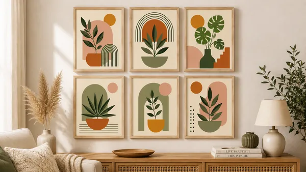 Abstract_Botanical_Set_Of_6_Framed_Wall_Art_Prints