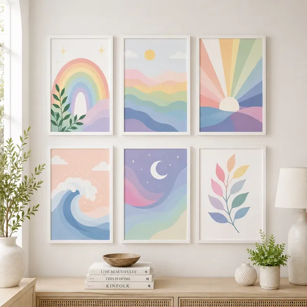 Pastel_Abstract_Set_Of_6_Framed_Wall_Art_Prints