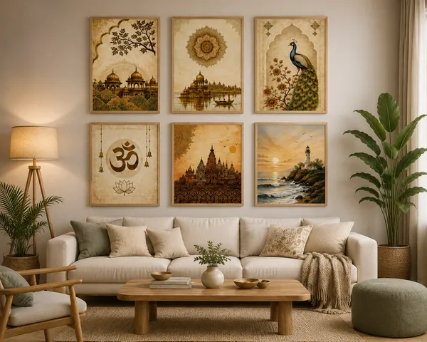 Wooden_Traditional_Indian_Art_Set_Of_6_Wall_Panels