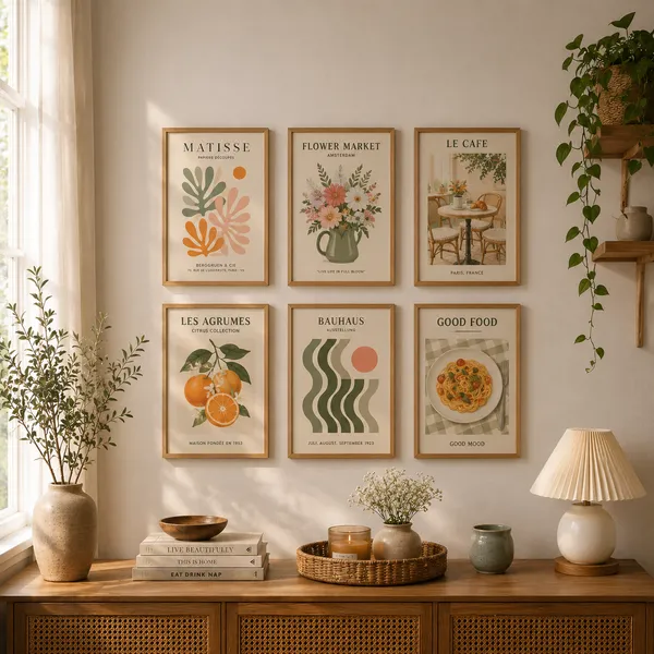 Wooden_Vintage_Botanical_And_Cafe_Print_Wall_Art_Set