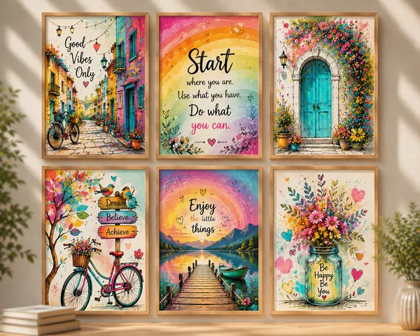 Framed_Inspirational_Multicolour_Wall_Art_Set