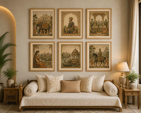 Wooden_Traditional_Indian_Art_Set_Of_6_Wall_Frames