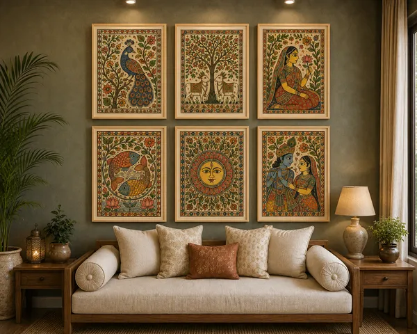 Traditional_Folk_Art_Six_Piece_Framed_Wall_Art_Set