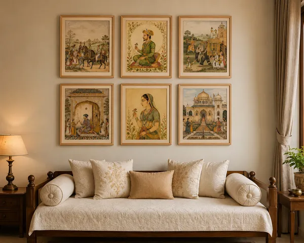 Wood-Toned_Traditional_Art_Set_Of_6_Framed_Wall_Paintings