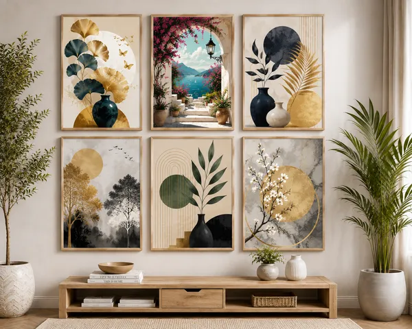 Wooden_Framed_Botanical_Abstract_Wall_Art_Set