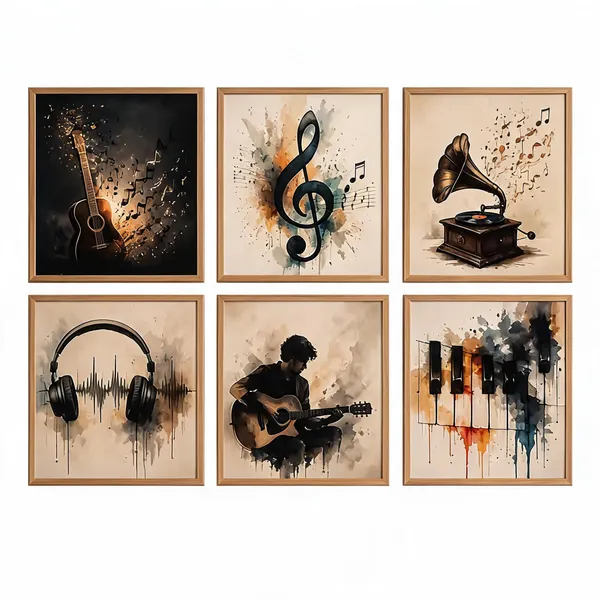 Wooden_Modern_Musical_Art_Framed_Wall_Decor_Set