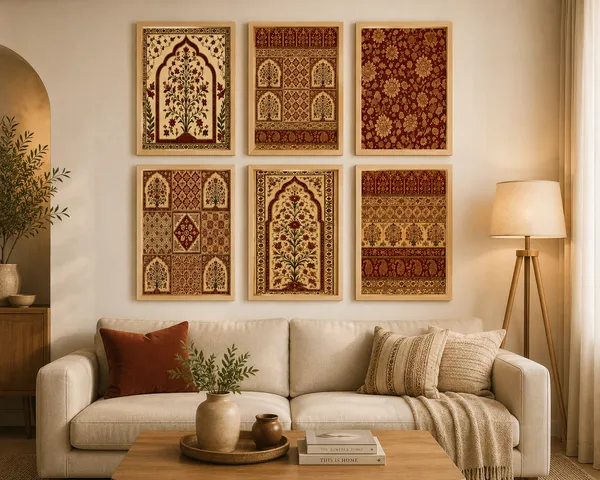 Wooden_Traditional_Floral_Pattern_Framed_Wall_Art_Set