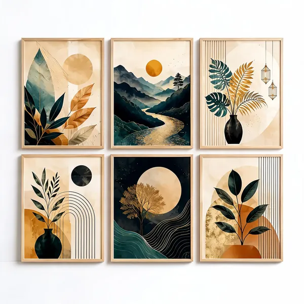 Wooden_Contemporary_Botanical_Print_Wall_Art_Set
