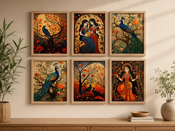 Wooden_Traditional_Floral_Peacock_Wall_Art_Set