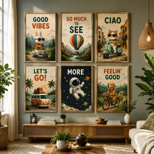 Wooden_Retro_Travel_Art_Set_Of_6_Framed_Wall_Posters