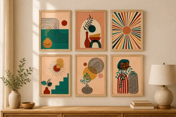 Wood-Toned_Abstract_Geometric_Set_Of_6_Wall_Art_Frames
