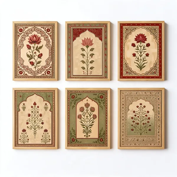Wood_Floral_Botanical_Print_Framed_Wall_Art_Set