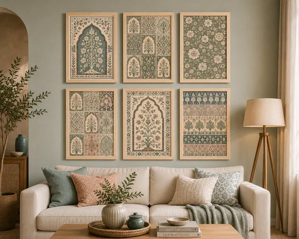 Wooden_Traditional_Floral_Pattern_Framed_Wall_Art_Set