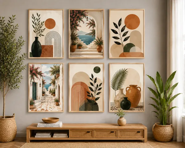 Bohemian_Abstract_Botanical_Print_Framed_Wall_Art_Set