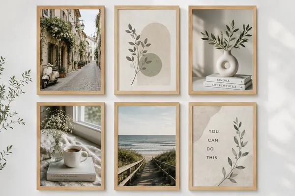 Wood_Finish_Minimalist_Botanical_Landscape_Framed_Wall_Art_Set