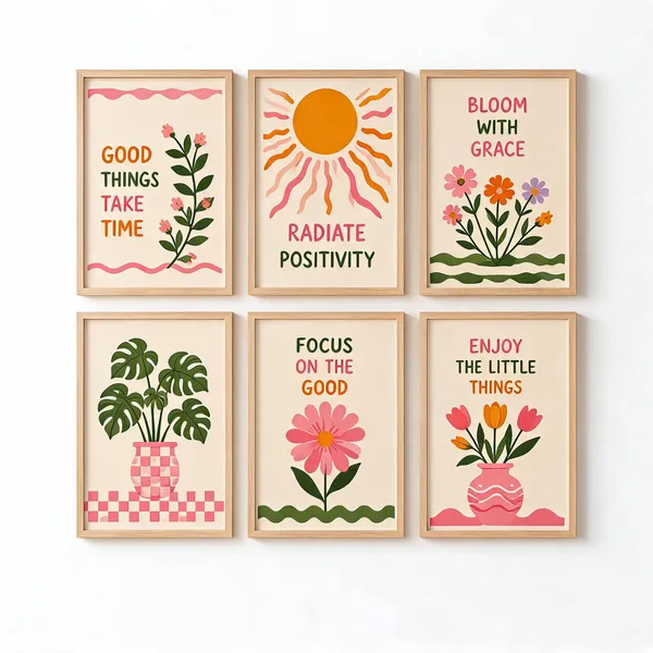 Wooden_Bohemian_Floral_Typography_Framed_Wall_Art_Set