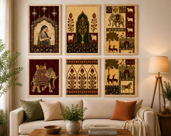 Traditional_Indian_Motif_Framed_Wall_Art_Set