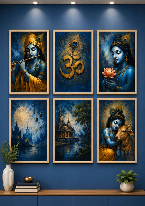 Framed_Devotional_Krishna_Wall_Art_Set_Of_6