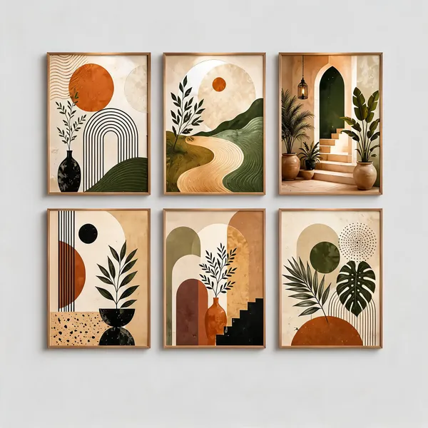 Wood_Modern_Abstract_Botanical_Set_Of_6_Wall_Art_Frames