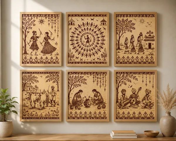 Wooden_Traditional_Folk_Art_Set_Of_6_Wall_Panels