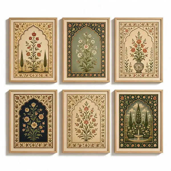 Wooden_Traditional_Floral_Wall_Art_Frames_Set