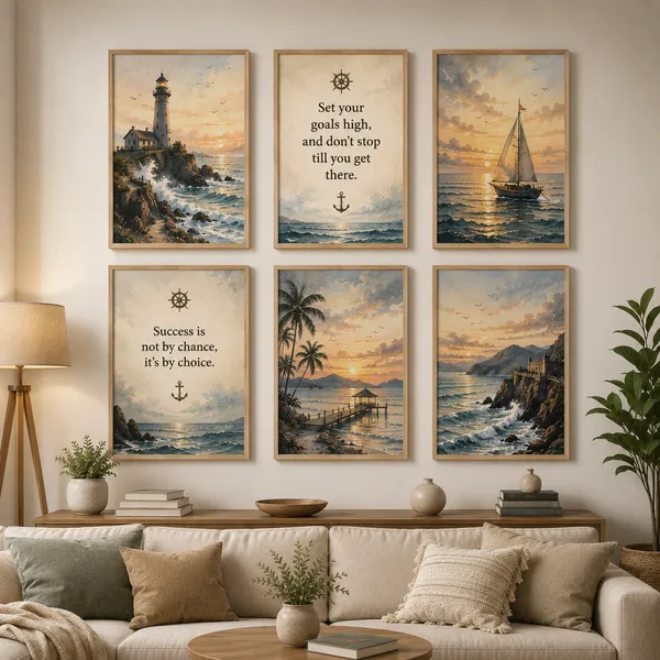 Nautical_Coastal_Art_Set_Of_6_Framed_Wall_Prints