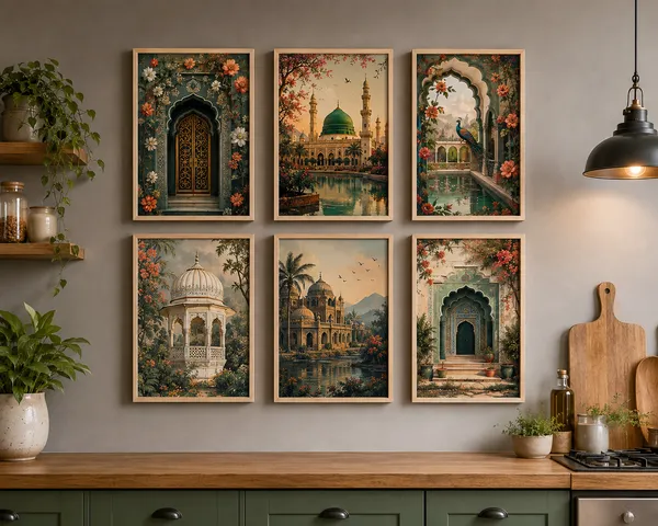 Framed_Islamic_Architectural_Art_Set