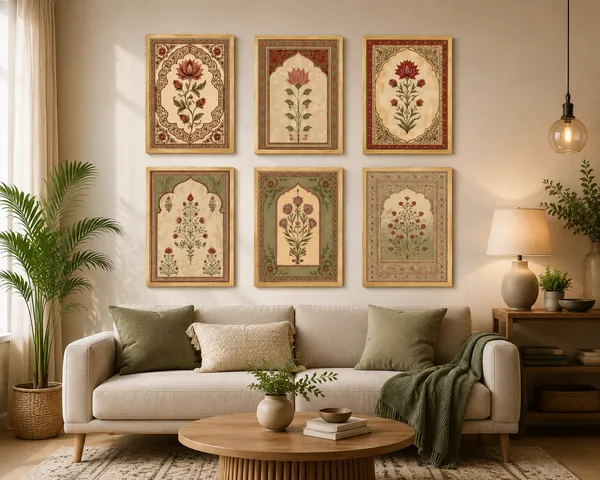 Wooden_Traditional_Floral_Print_Framed_Wall_Art_Set_Of_6