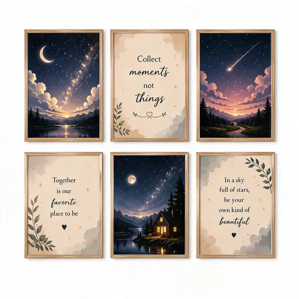 Wooden_Contemporary_Quote_And_Landscape_Wall_Art_Set