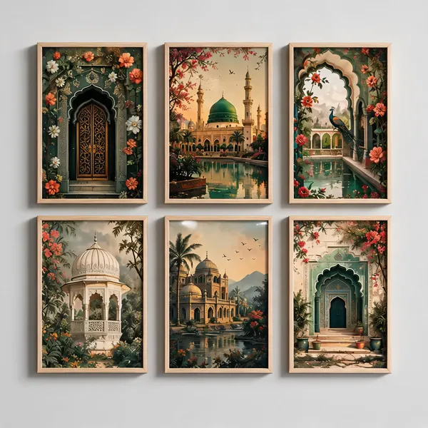 Framed_Islamic_Architectural_Art_Set