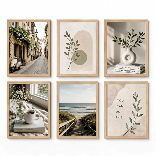 Wood_Finish_Minimalist_Botanical_Landscape_Framed_Wall_Art_Set