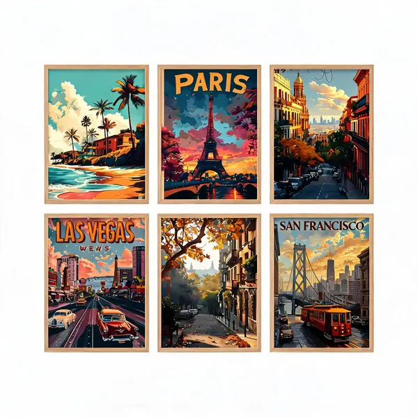 Wood_Vintage_Travel_Poster_Set_Of_6_Wall_Art_Frames