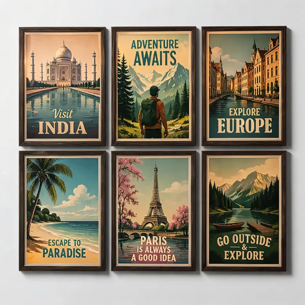 Vintage_Travel_Theme_Framed_Poster_Set