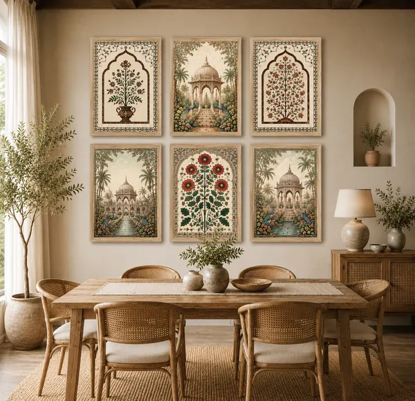 Wooden_Traditional_Floral_Print_Framed_Wall_Art_Set
