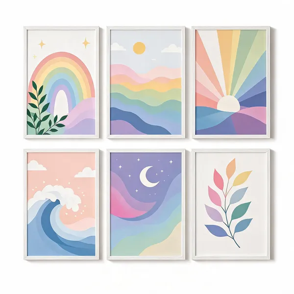 Pastel_Abstract_Set_Of_6_Framed_Wall_Art_Prints