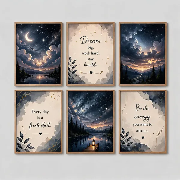 Wooden_Inspirational_Landscape_Set_Of_6_Wall_Art_Frames
