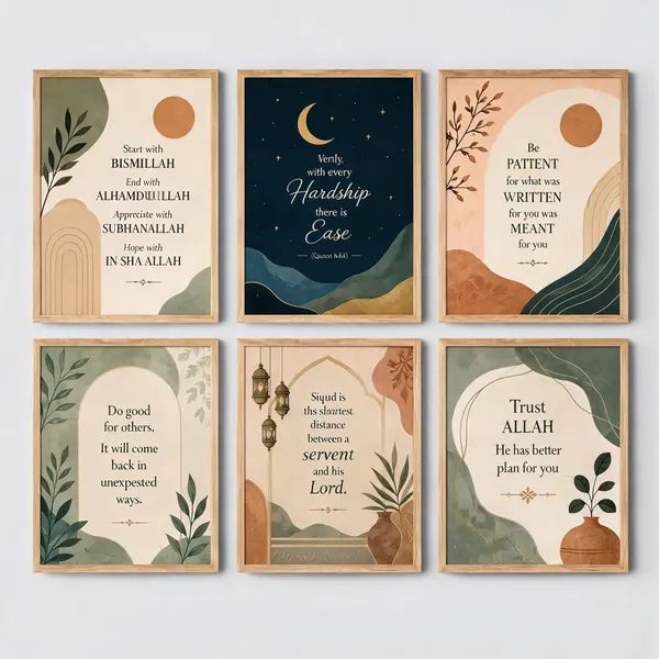 Wooden_Islamic_Quote_Set_Of_6_Framed_Wall_Art