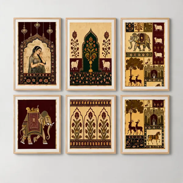 Traditional_Indian_Art_Print_Wall_Decor_Set