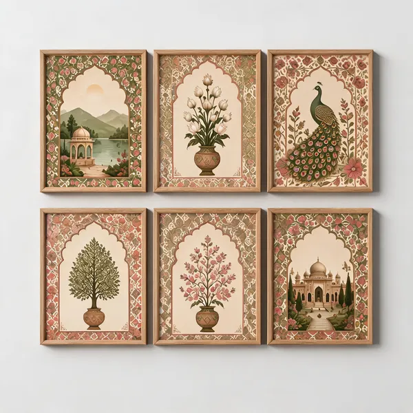 Wooden_Traditional_Art_Print_Wall_Decor_Set