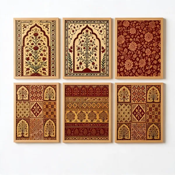 Traditional_Floral_Pattern_Framed_Wall_Art_Set