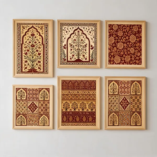 Wooden_Traditional_Floral_Pattern_Framed_Wall_Art_Set