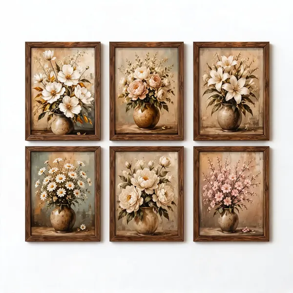 Wooden_Floral_Print_Framed_Wall_Art_Set