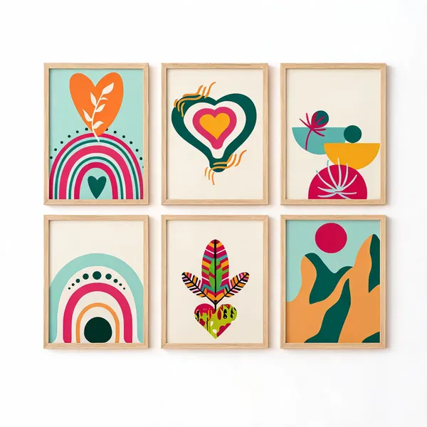Wooden_Modern_Abstract_Art_Set_Of_6_Wall_Frames