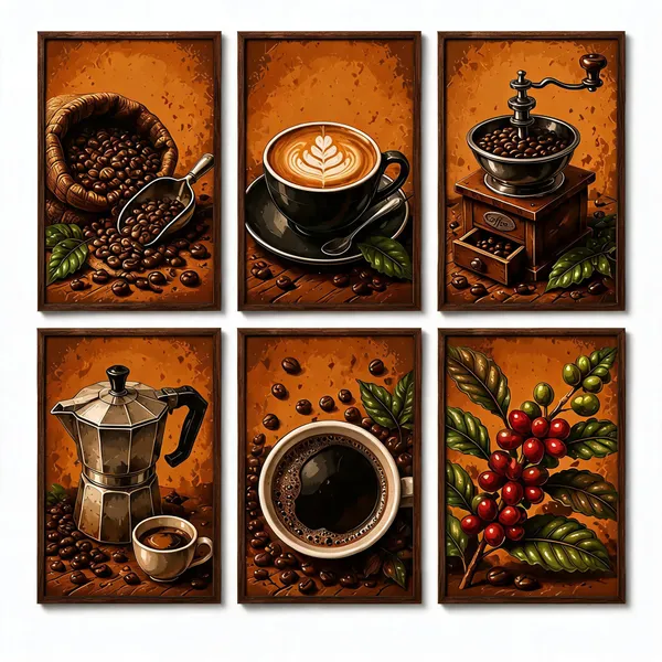 Brown_Coffee_Theme_Framed_Wall_Art_Set
