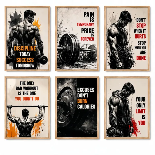 Wooden_Fitness_Motivation_Poster_Set_Of_6