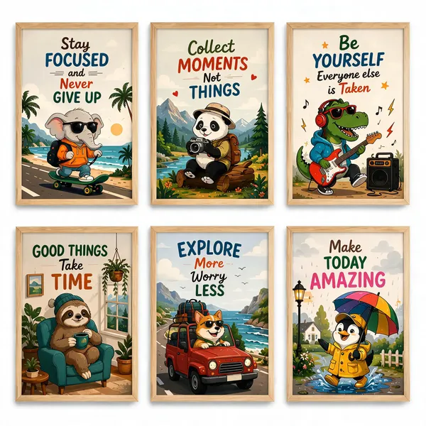 Wooden_Inspirational_Animal_Print_Framed_Wall_Art_Set